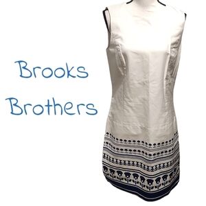 Brooks Brothers dress blue and white floral new with tags womens size 10